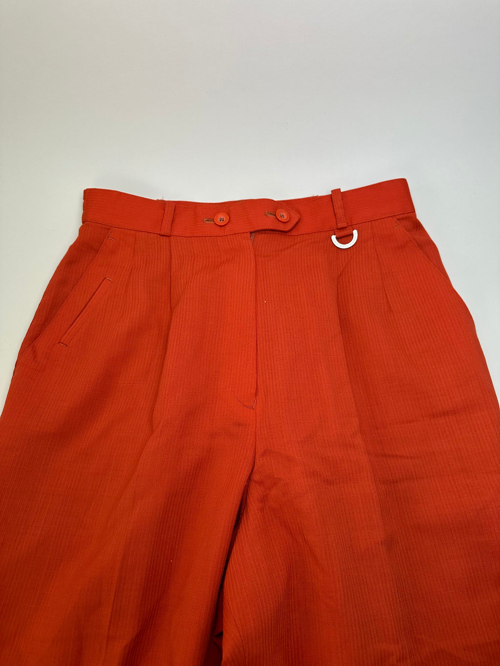Vintage Dior Wool Trousers Bright Orange S