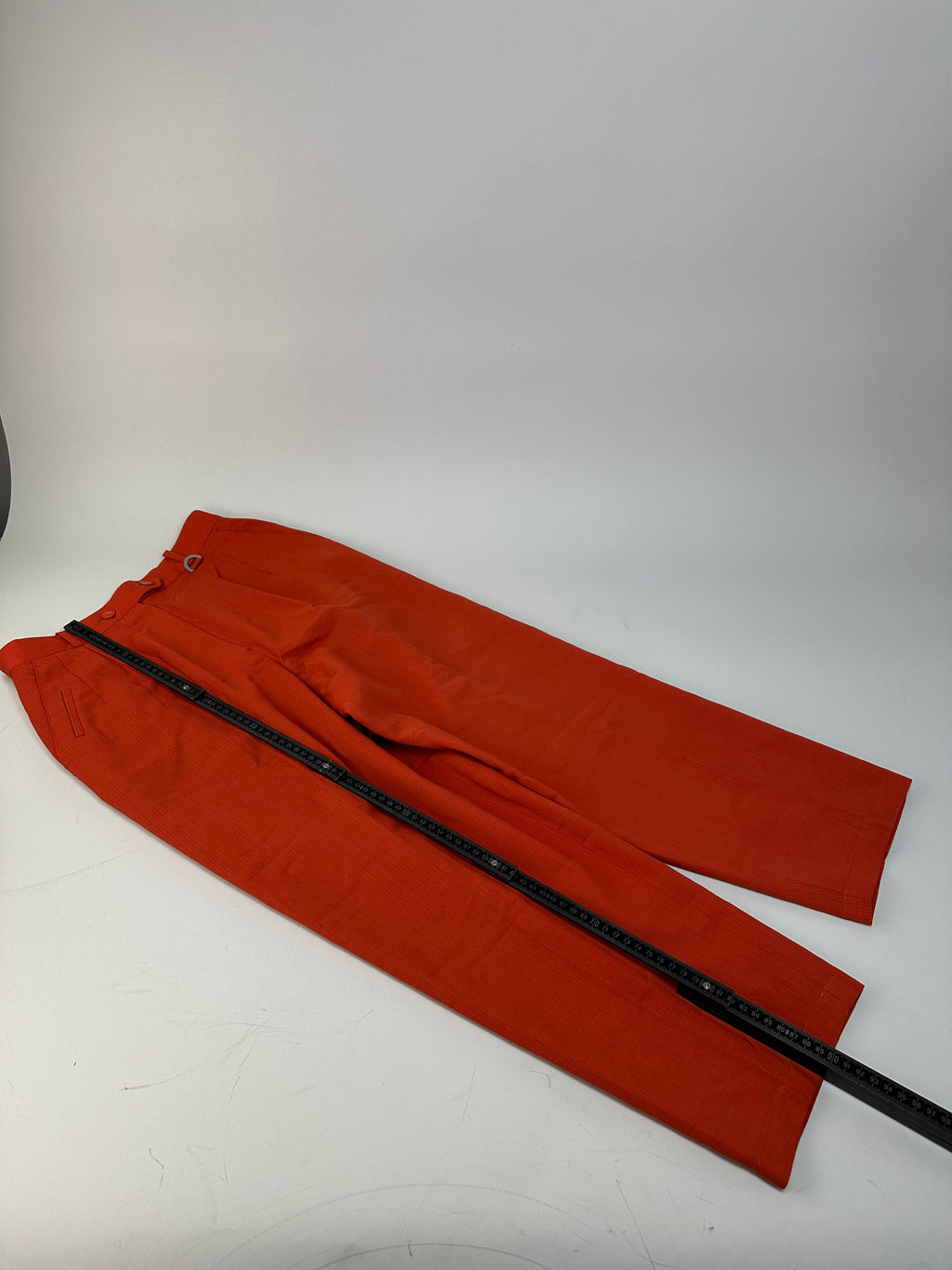 Vintage Dior Wool Trousers Bright Orange S