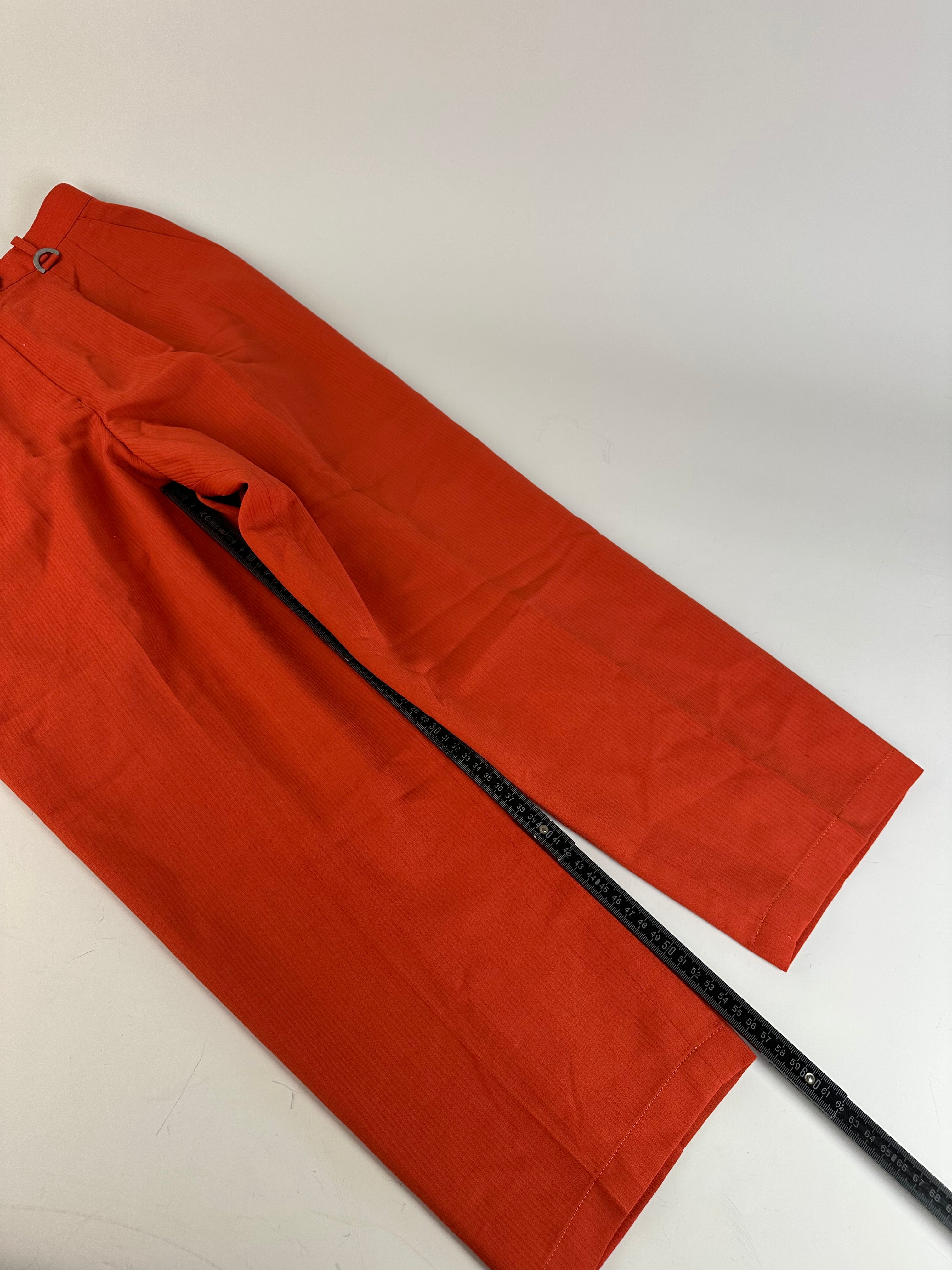 Vintage Dior Wool Trousers Bright Orange S