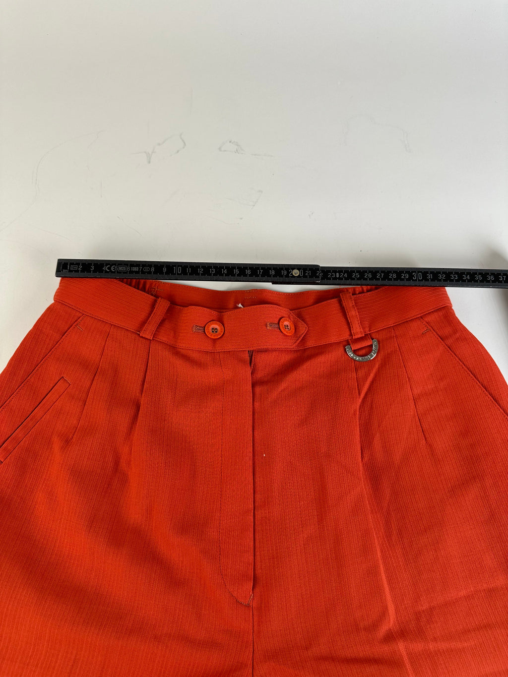 Vintage Dior Wool Trousers Bright Orange S