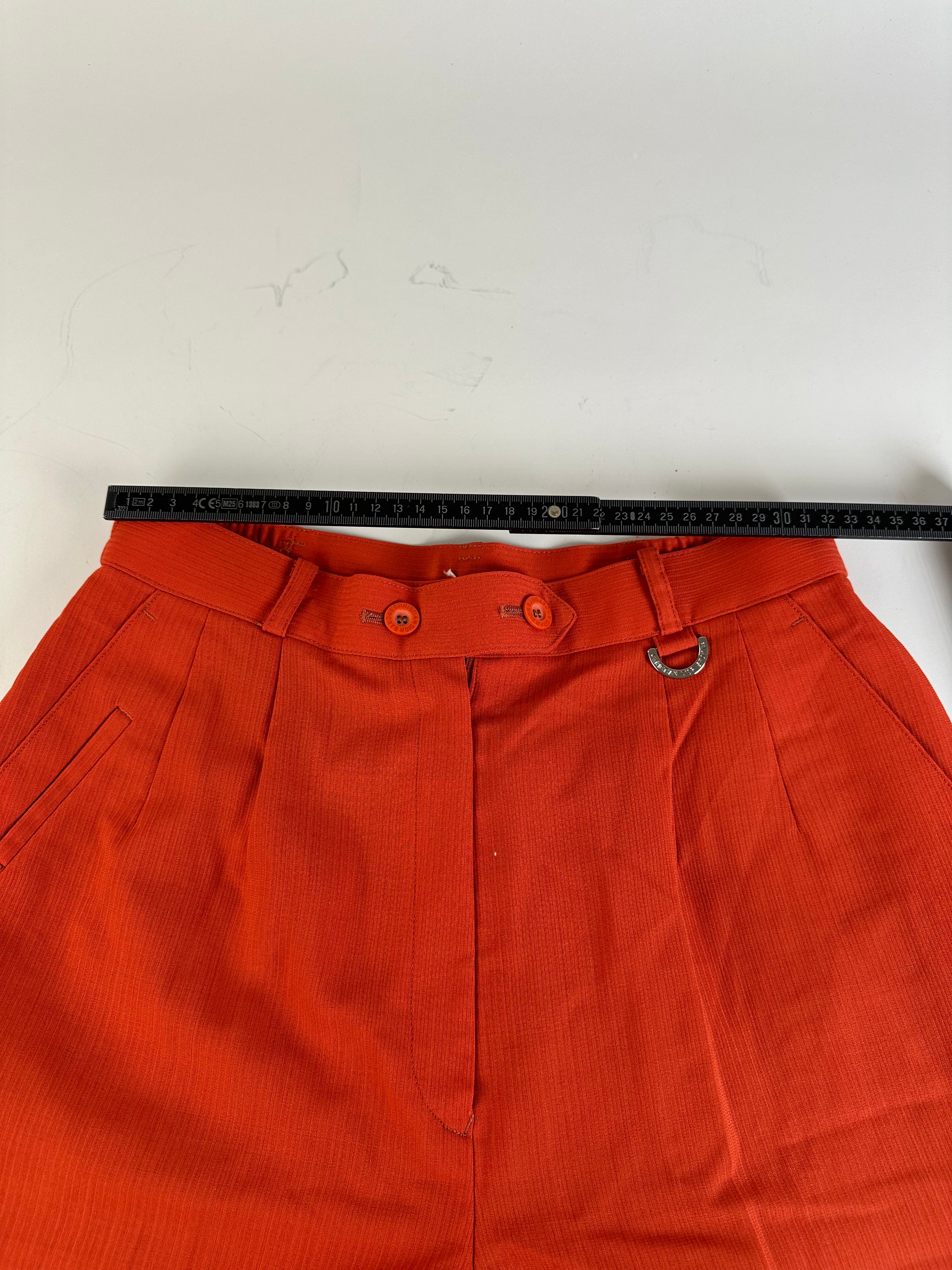 Vintage Dior Wool Trousers Bright Orange S