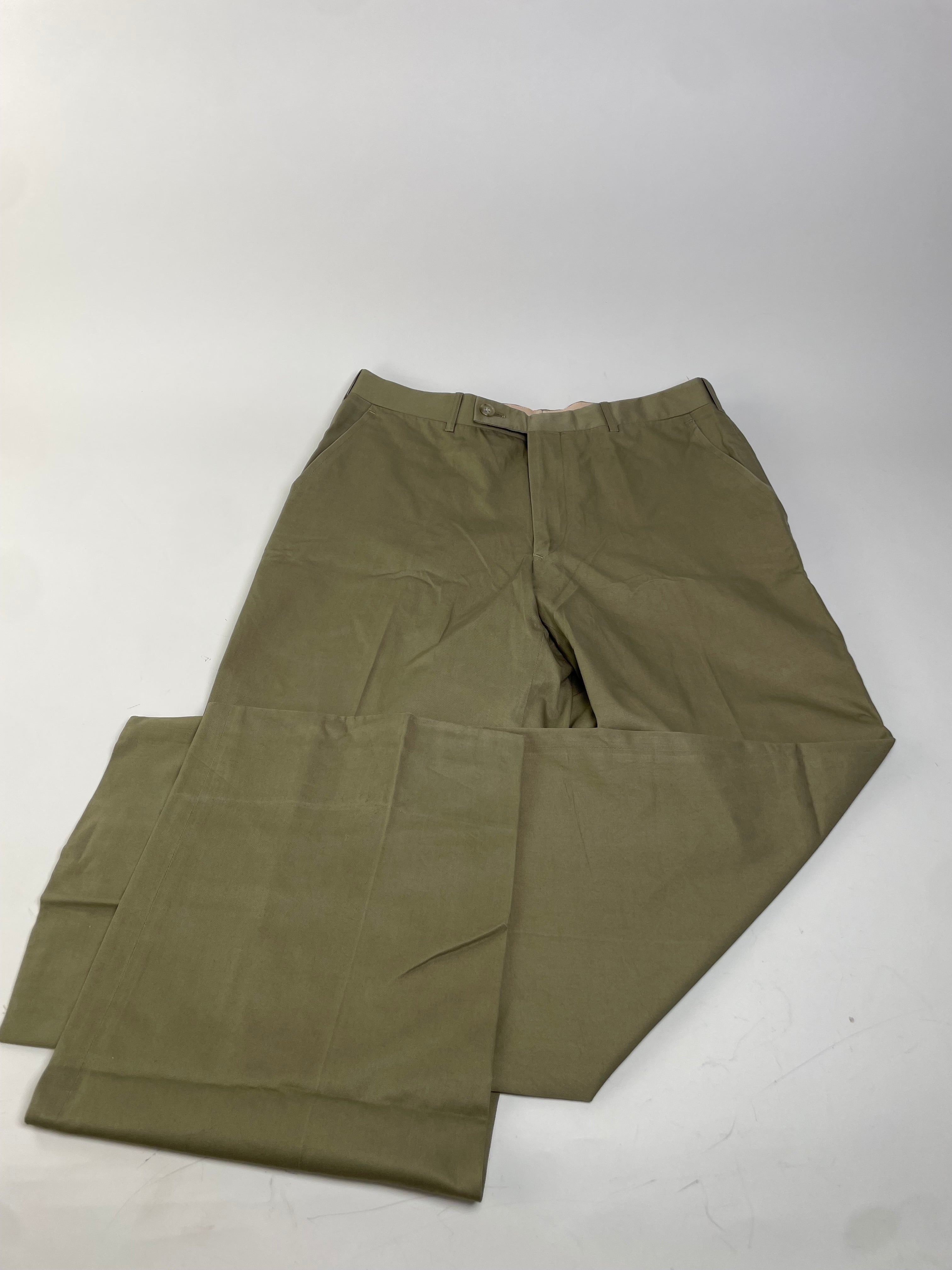 Vintage Dior Cotton Trousers Olive Green M
