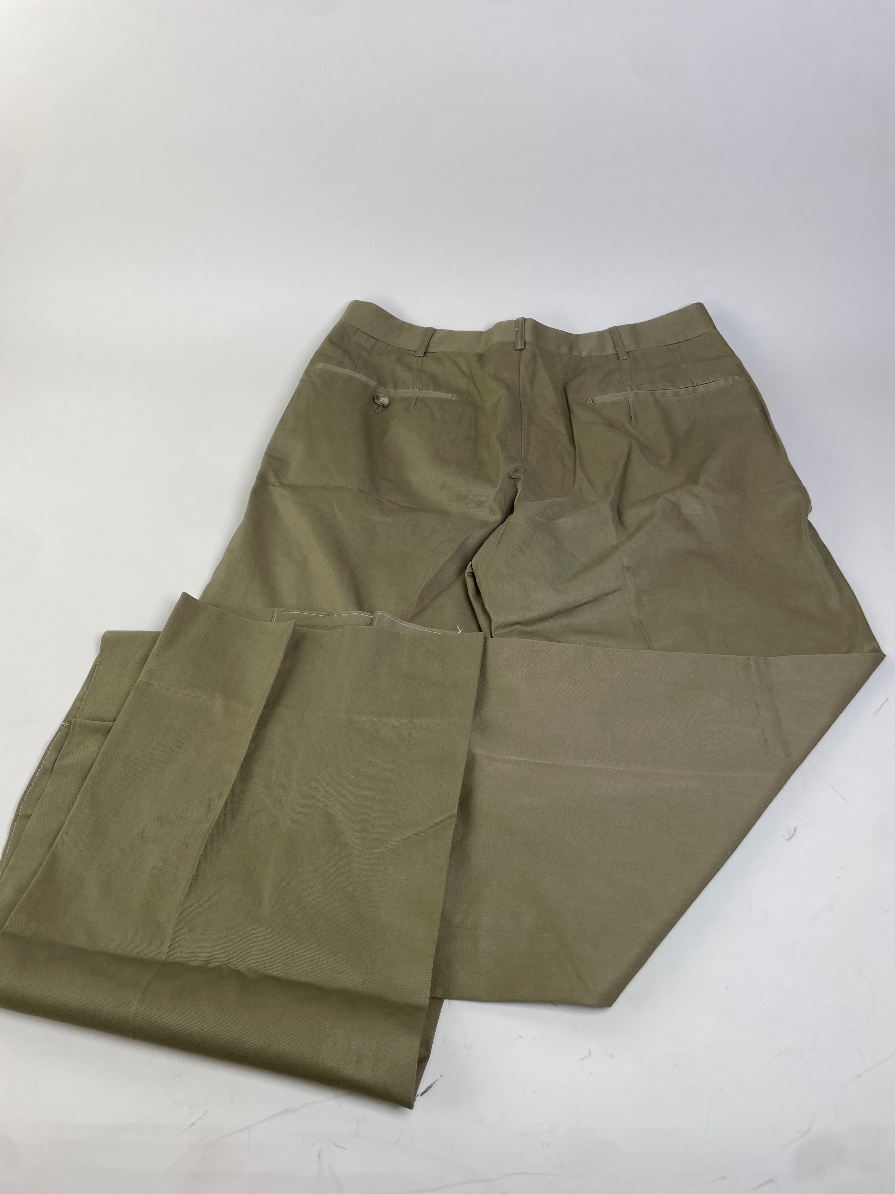 Vintage Dior Cotton Trousers Olive Green M