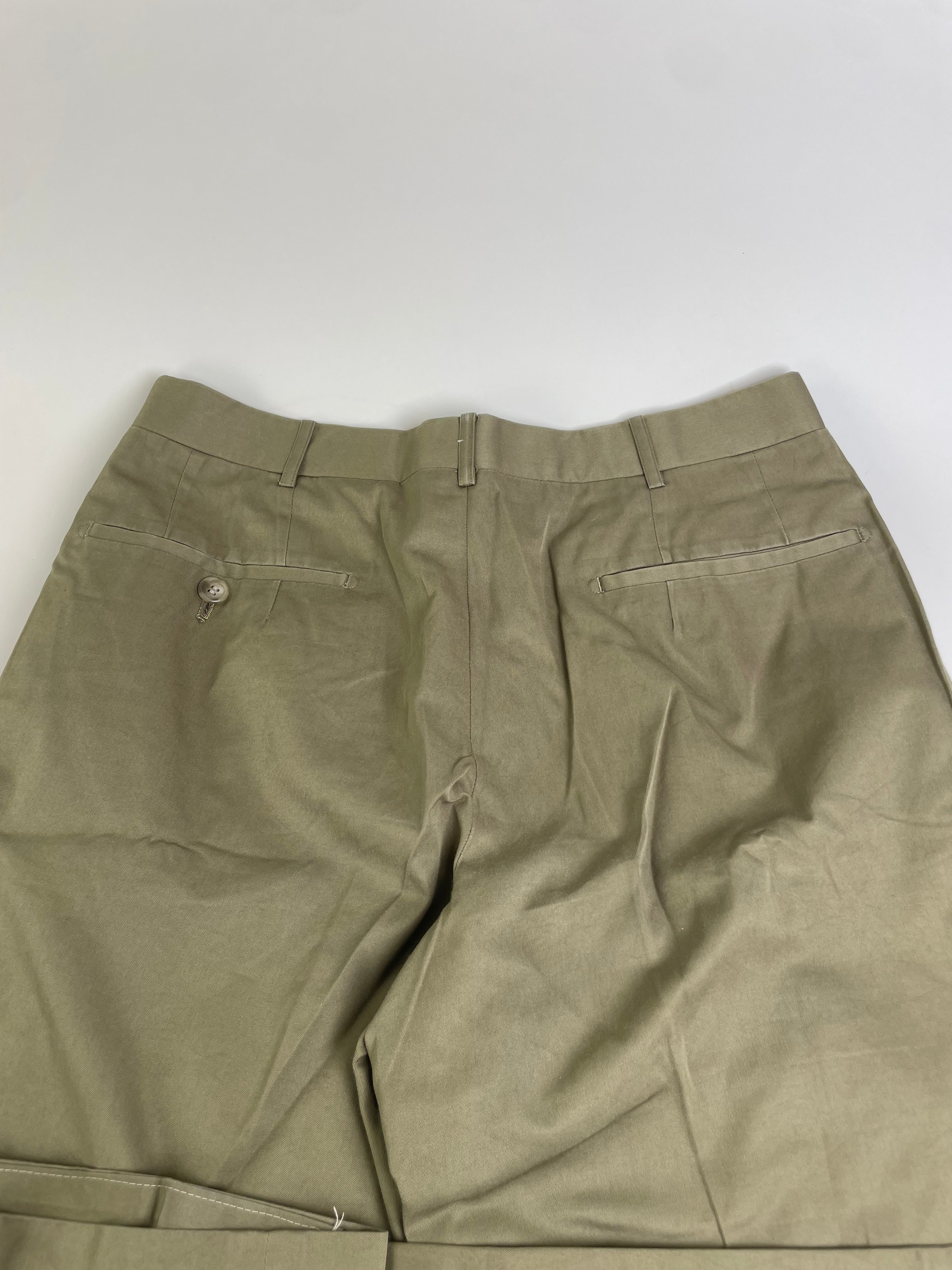 Vintage Dior Cotton Trousers Olive Green M