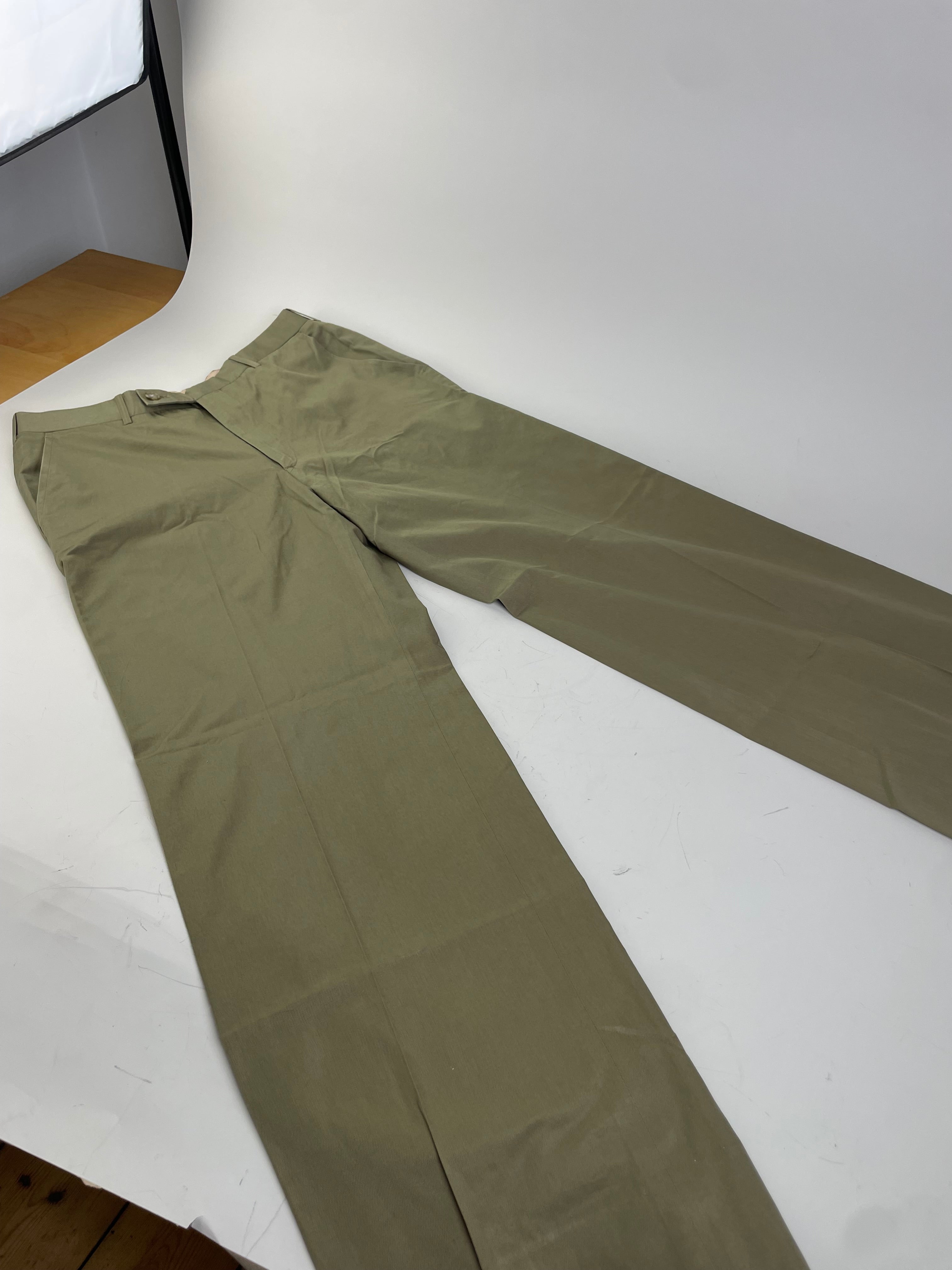 Vintage Dior Cotton Trousers Olive Green M