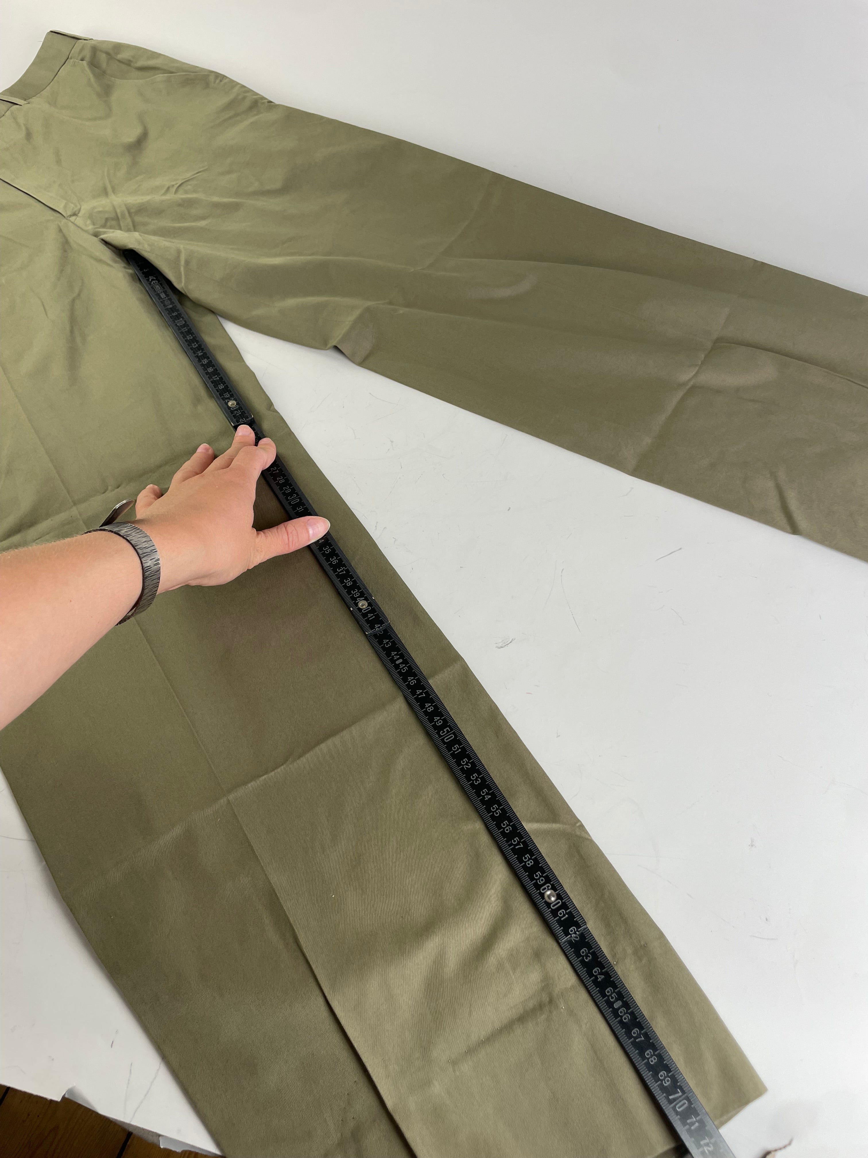 Vintage Dior Cotton Trousers Olive Green M