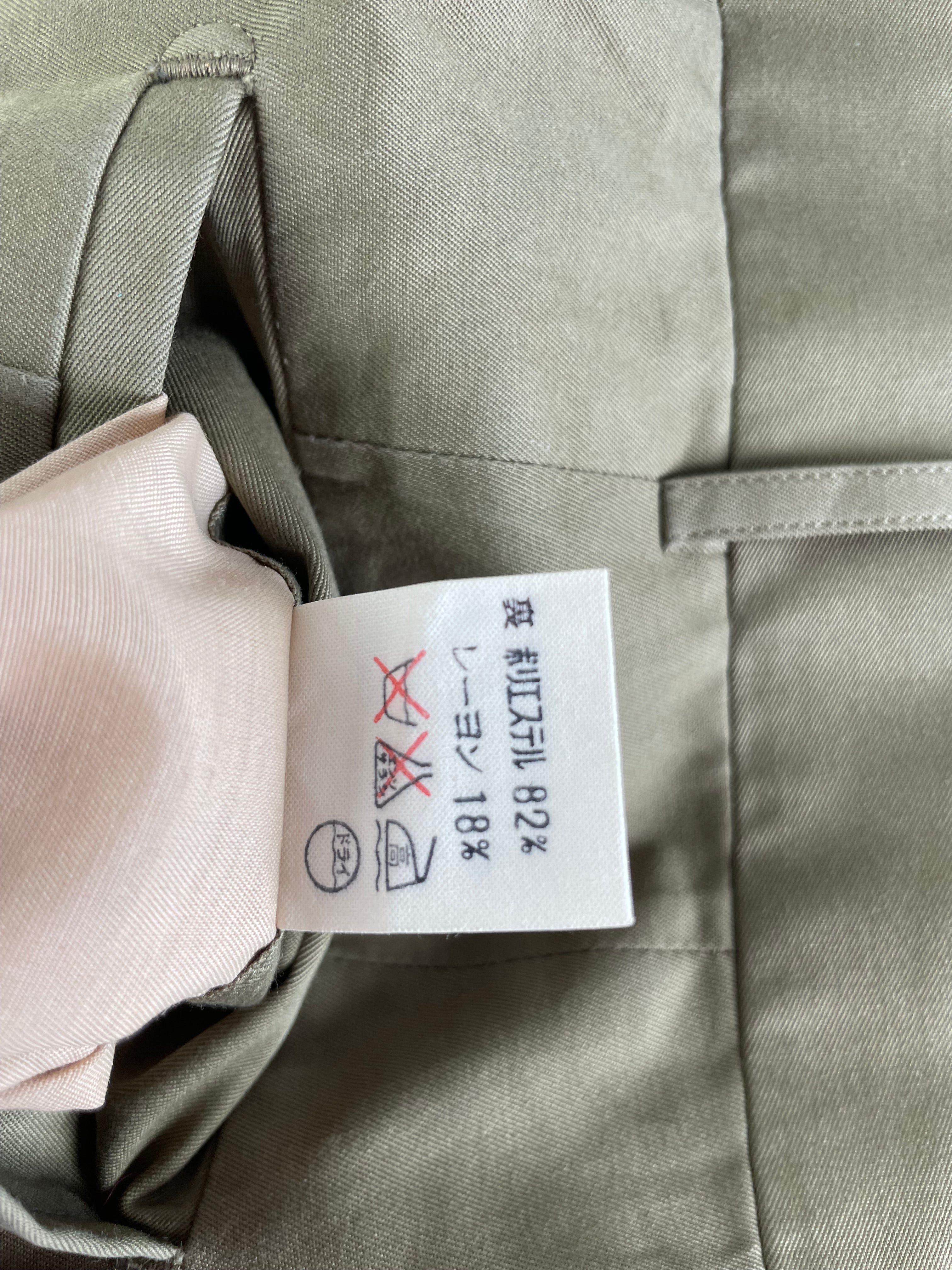 Vintage Dior Cotton Trousers Olive Green M