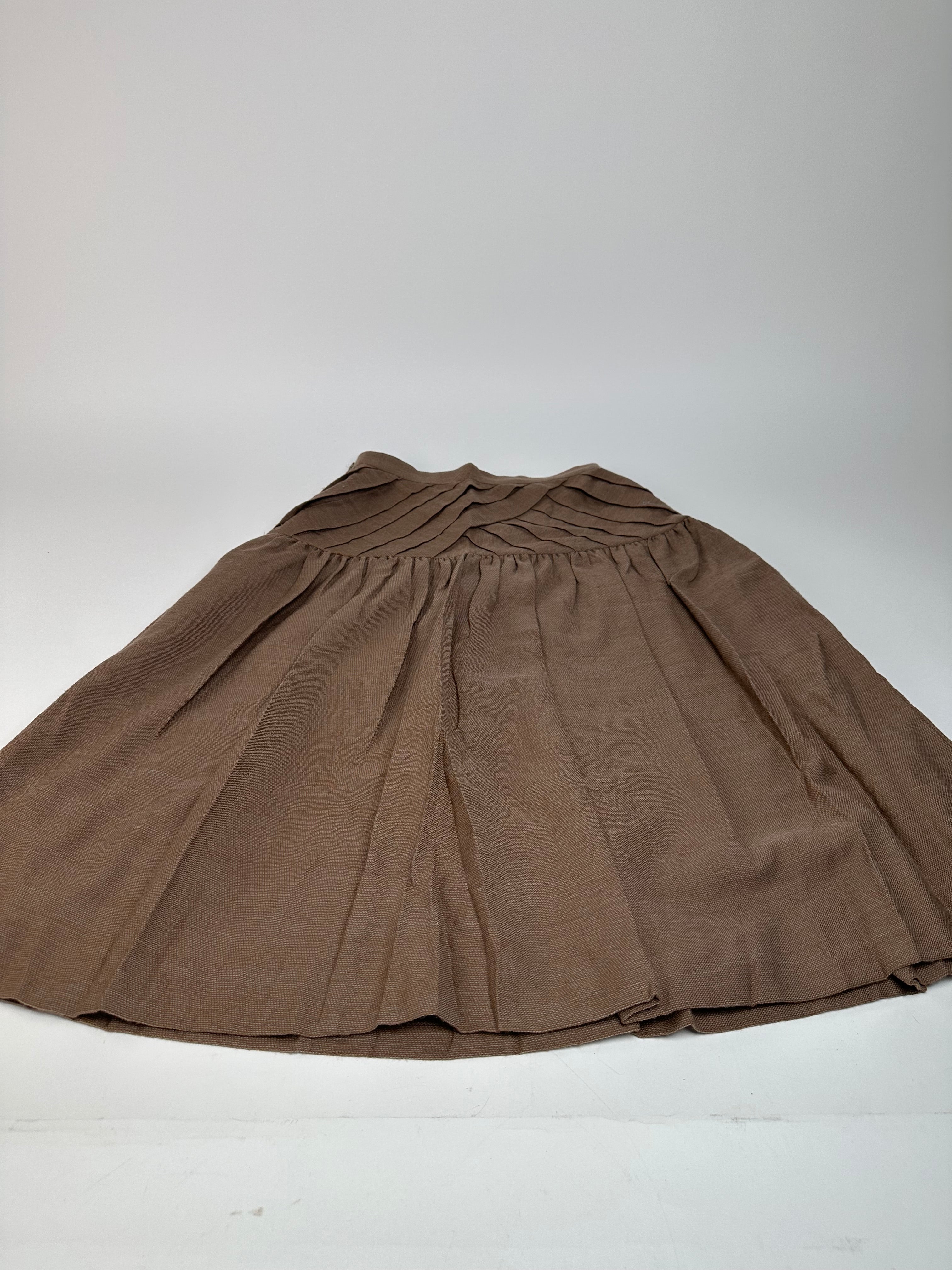 Vintage Dior Wool Skirt Brown M