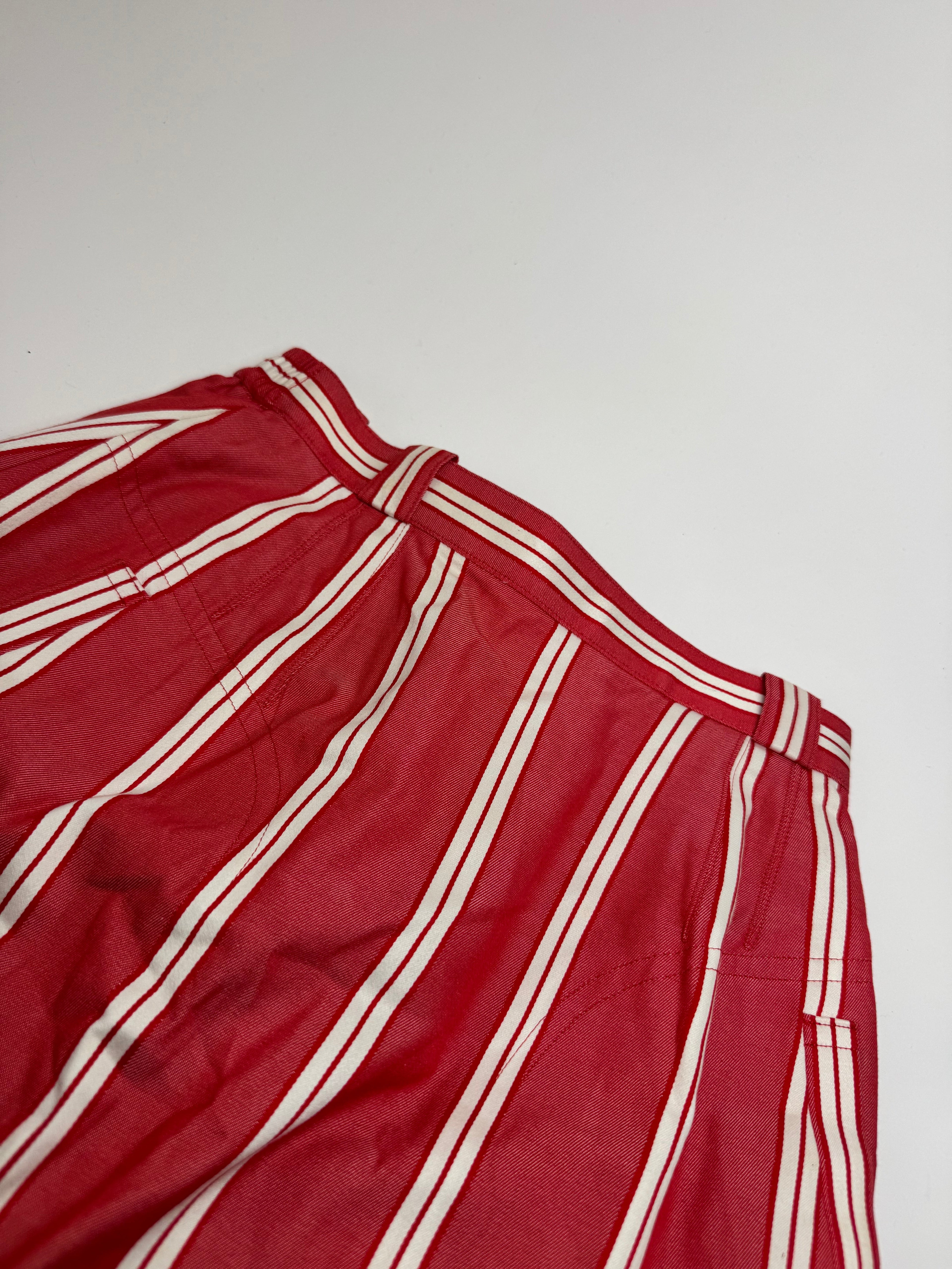 Vintage Dior Skirt Red White Striped 36/S