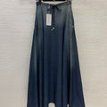 Dior Maxi Skirt Faded Blue Denim Cotton