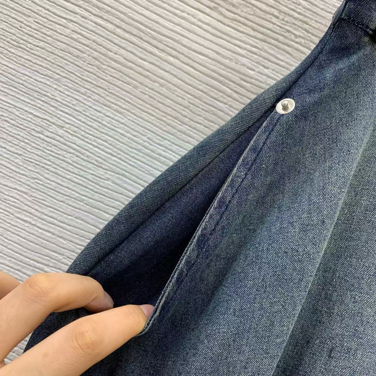 Dior Maxi Skirt Faded Blue Denim Cotton