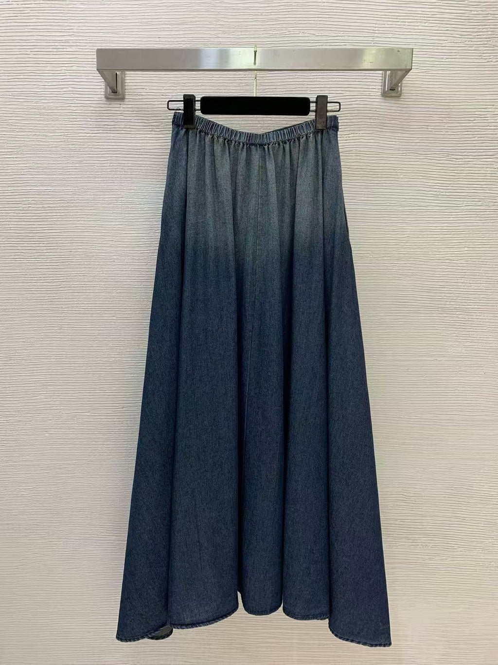 Dior Maxi Skirt Faded Blue Denim Cotton