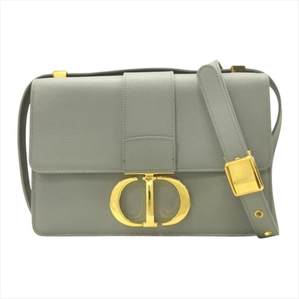 Dior le 30 Monte Ny 30 Montaigne Leather Shoulder Cross Blue Gold Handbag