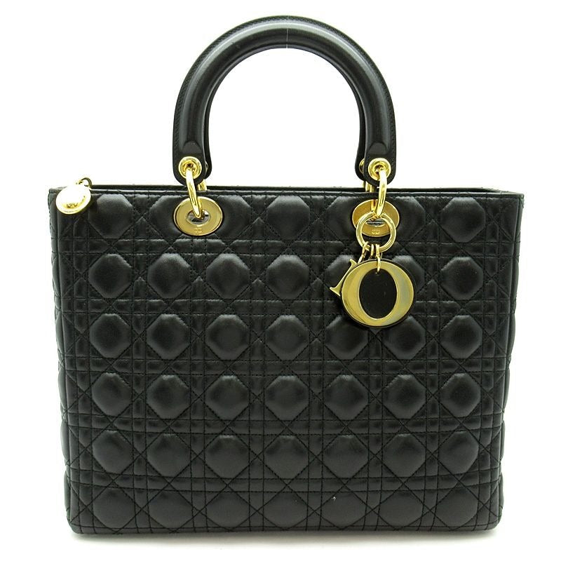 Dior Lady Dior Handbag Lambskin Black