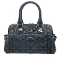 Dior Handbag Leather Black Gold Hardware Cannage