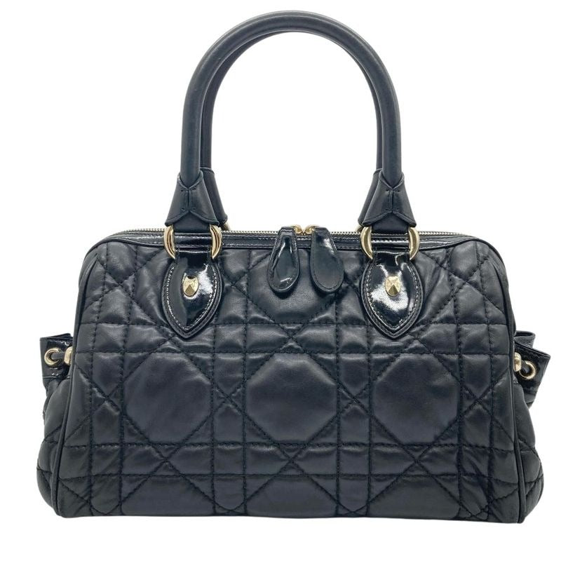 Dior Handbag Leather Black Gold Hardware Cannage
