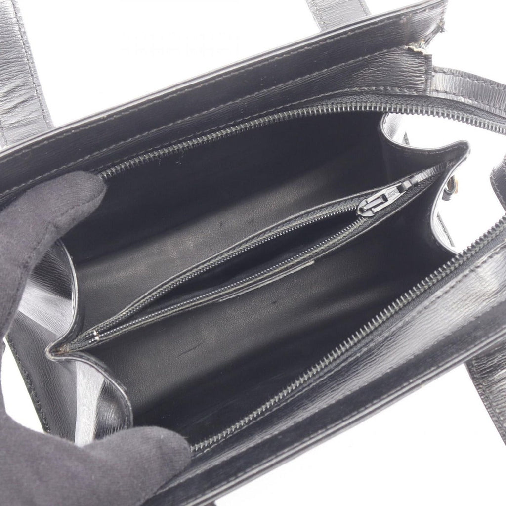 Dior Handbag CD Logo Black Leather