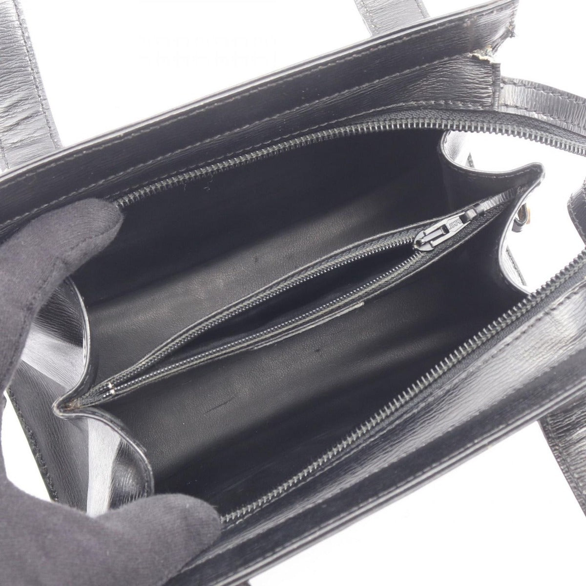 Dior Handbag CD Logo Black Leather