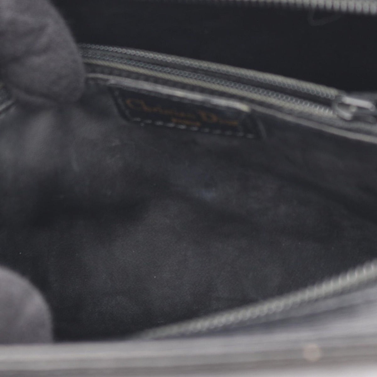 Dior Handbag CD Logo Black Leather