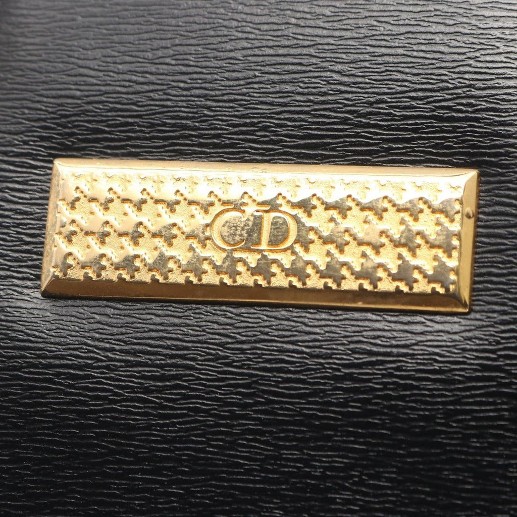 Dior Handbag CD Logo Black Leather