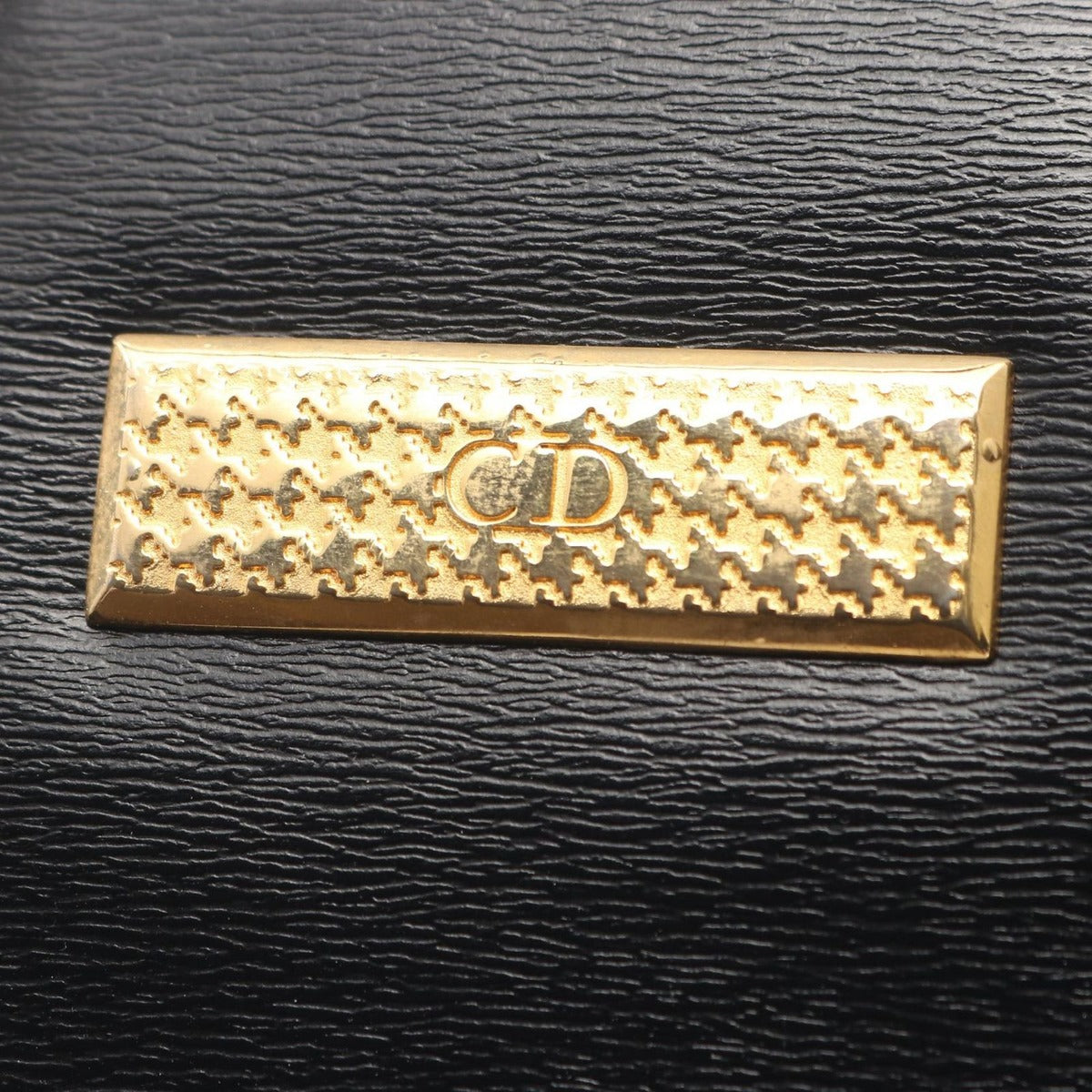 Dior Handbag CD Logo Black Leather