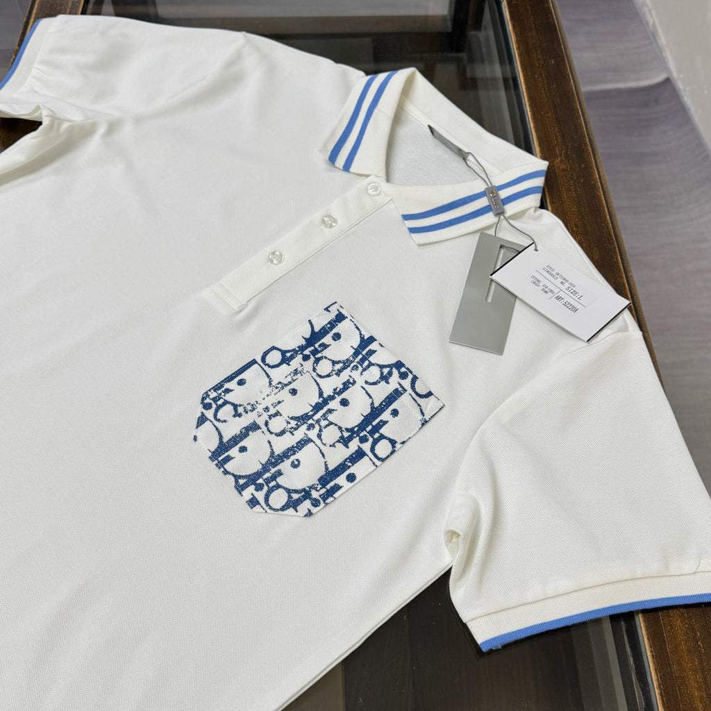 CD 26A Short-Sleeve Collared Polo Shirt Cotton 290863