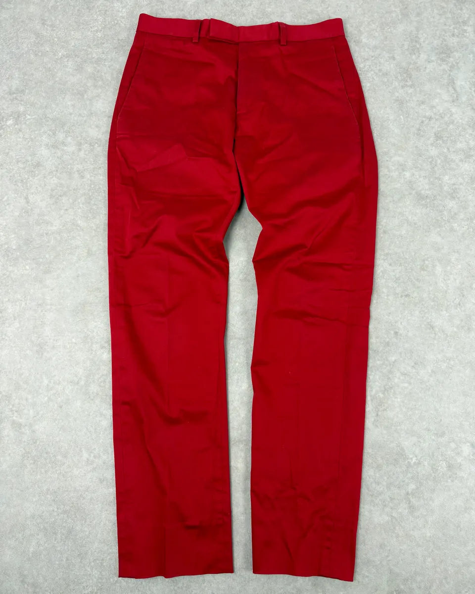 Dior Homme Red Classy Tailored Pants by Kris Van Assche