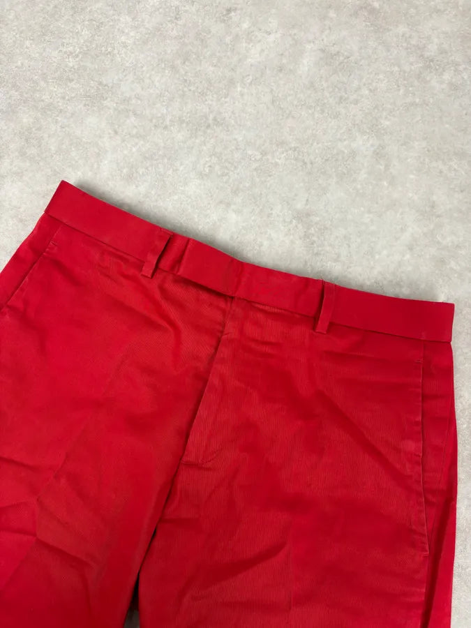 Dior Homme Red Classy Tailored Pants by Kris Van Assche