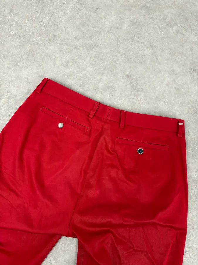 Dior Homme Red Classy Tailored Pants by Kris Van Assche