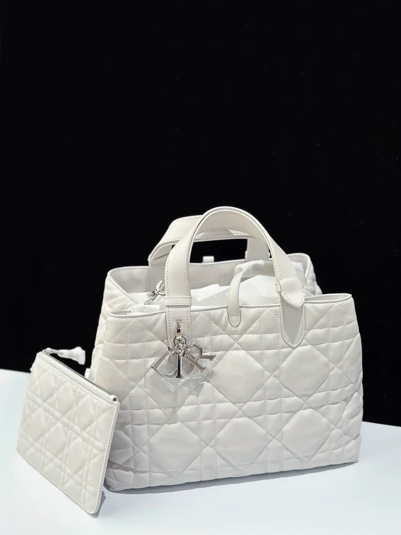 Dior Toujours Medium Soft Grey, with Silver hardware