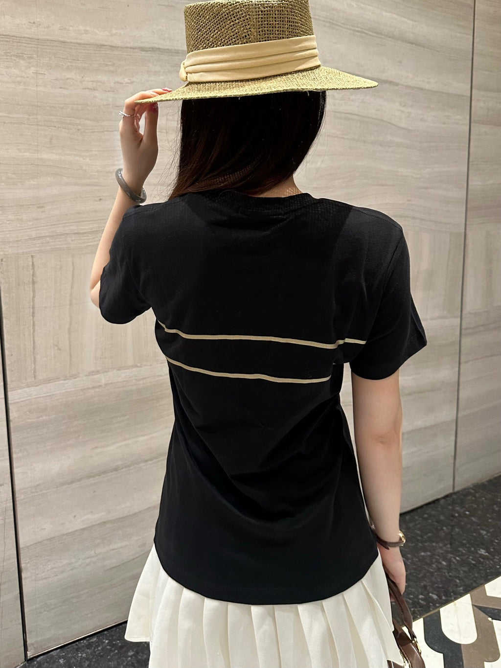 2026 Women’s CD Lucky Star Embroidered Short-Sleeved T-Shirt (DD127)