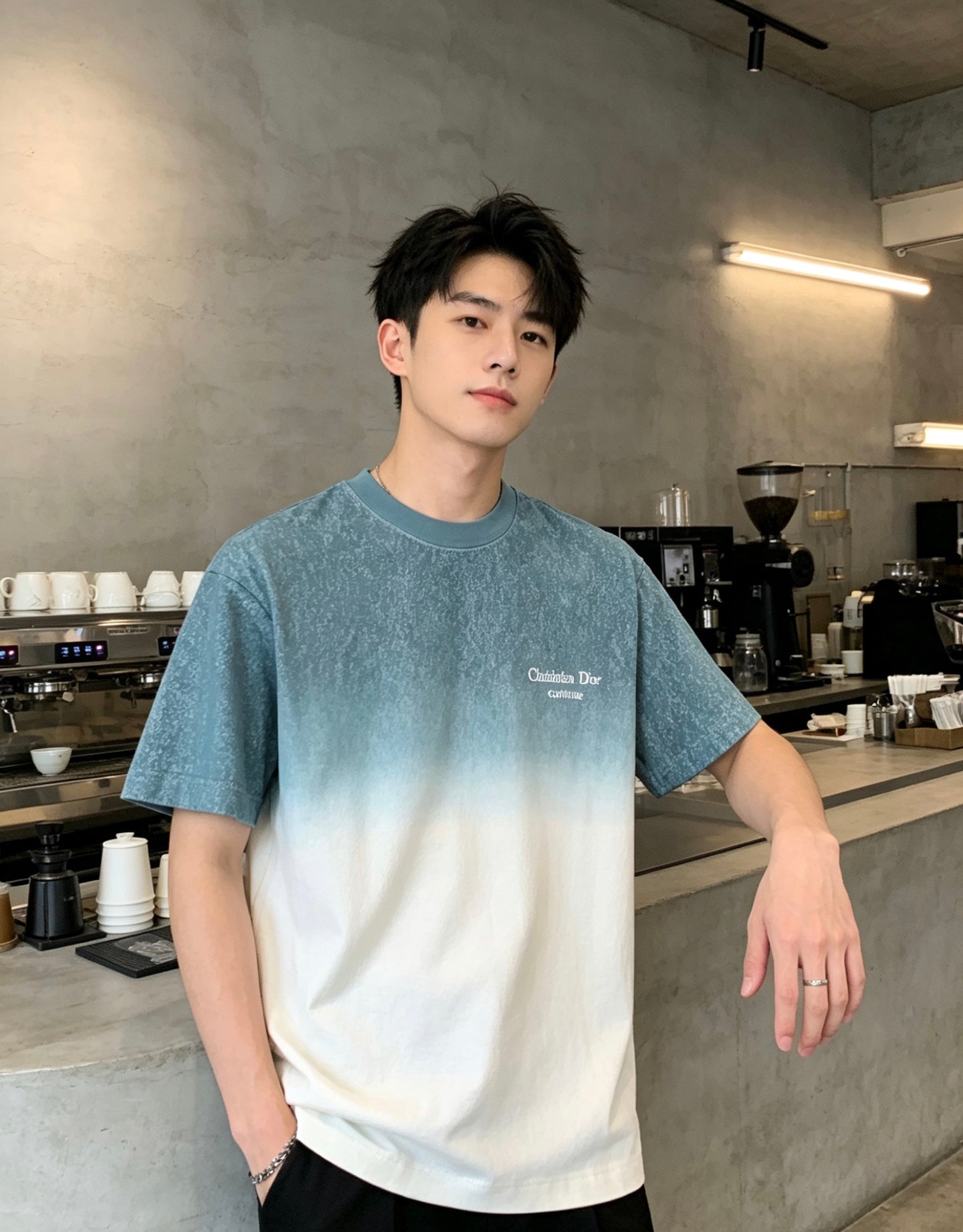 CD 26A Men Short-Sleeve T-Shirt Ombre Cotton 285038