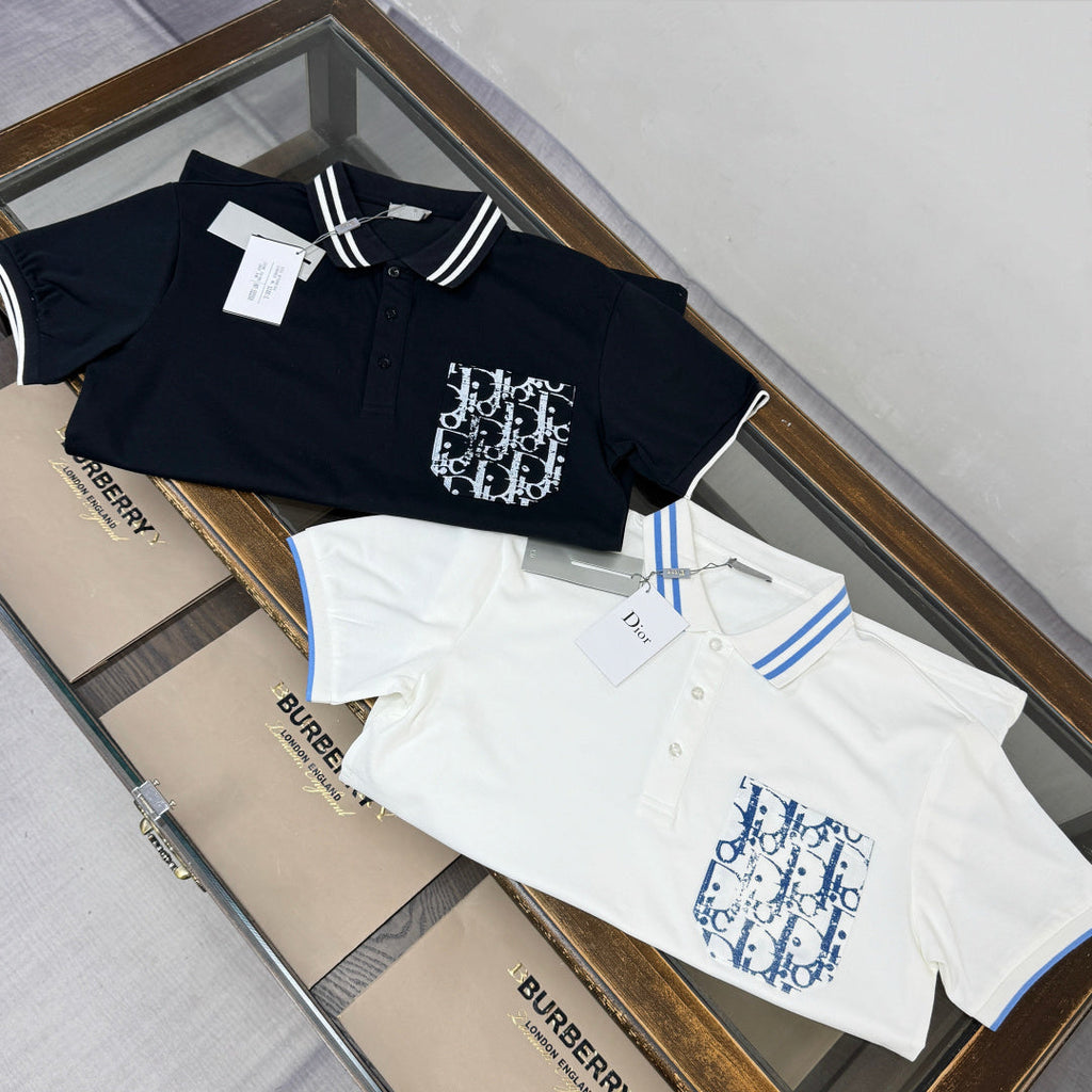 CD 26A Short-Sleeve Collared Polo Shirt Cotton 290863