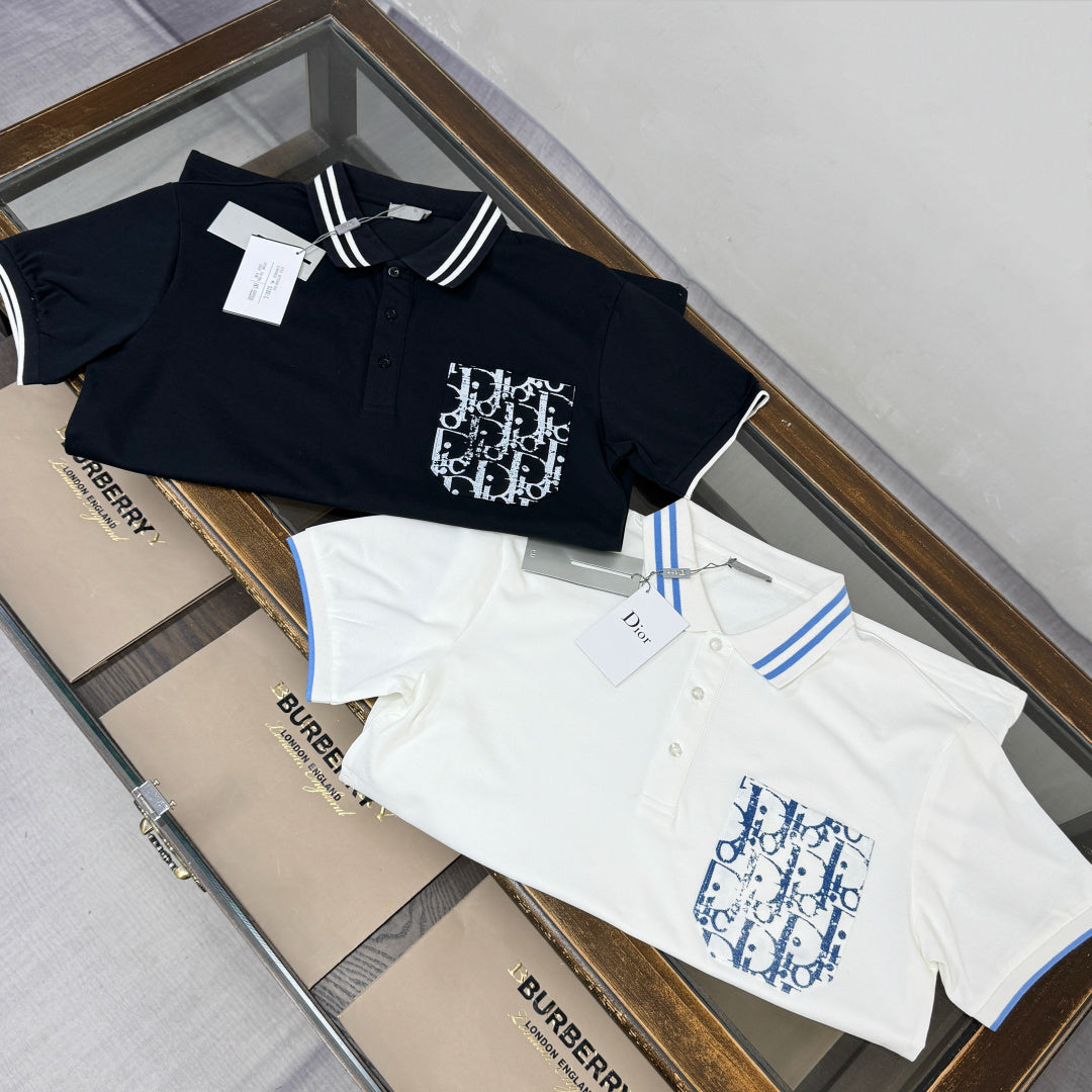 CD 26A Short-Sleeve Collared Polo Shirt Cotton 290863