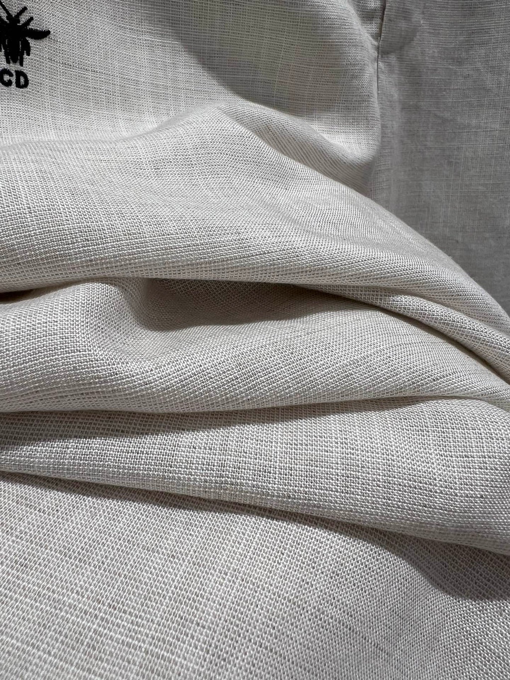 CD 2025 Straight Trouser White Linen Tencel 216454