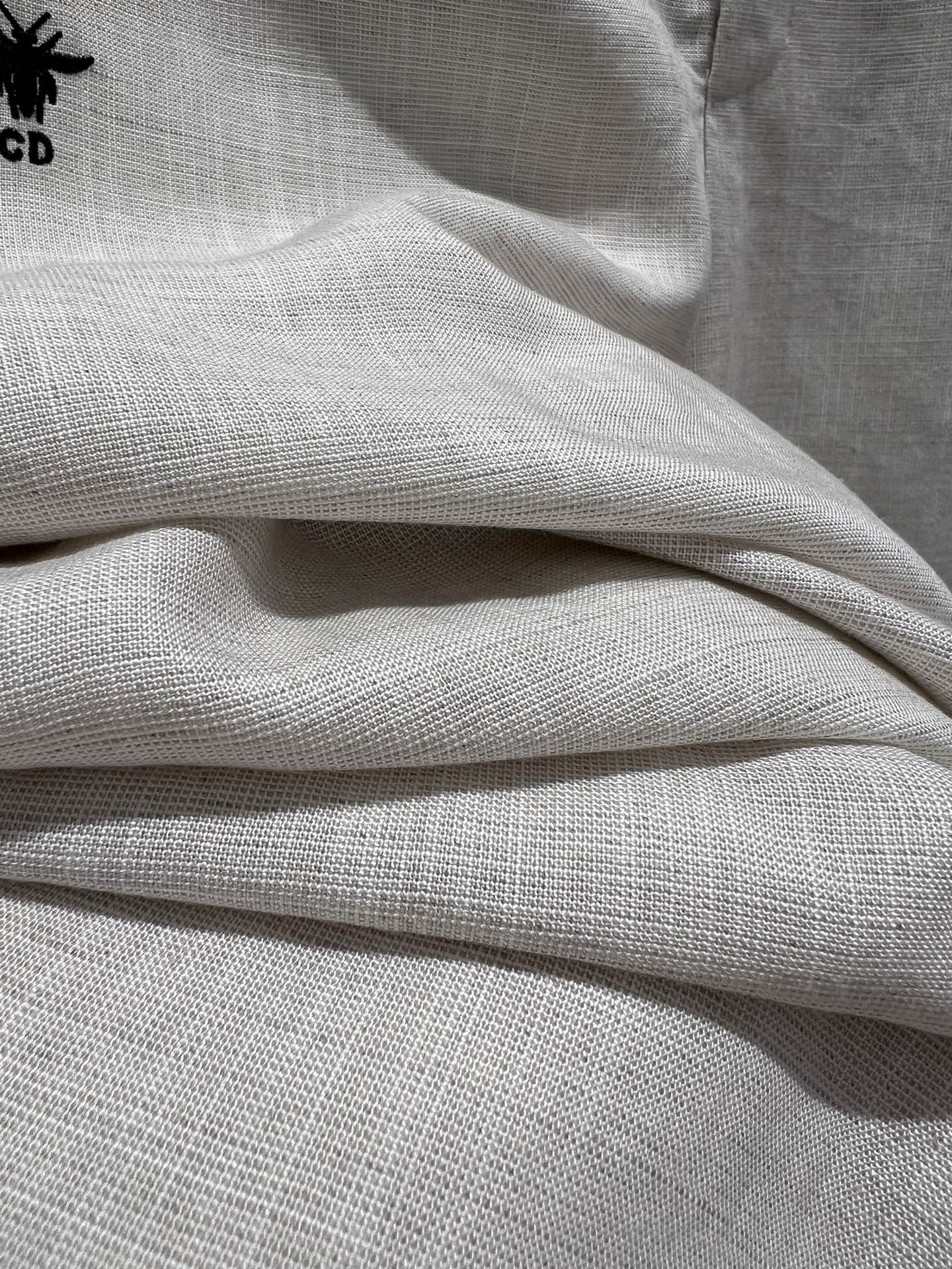 CD 2025 Straight Trouser White Linen Tencel 216454