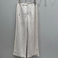 CD 2025 Straight Trouser White Linen Tencel 216454