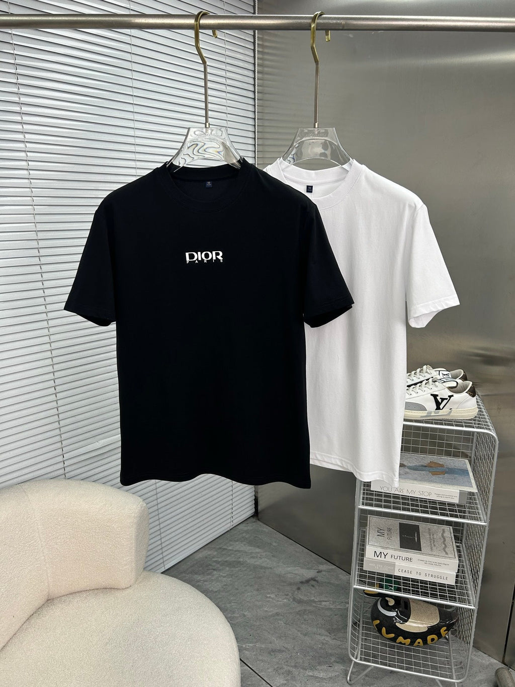 CD 2026 Short Sleeve T-Shirt Black White Cotton 317014