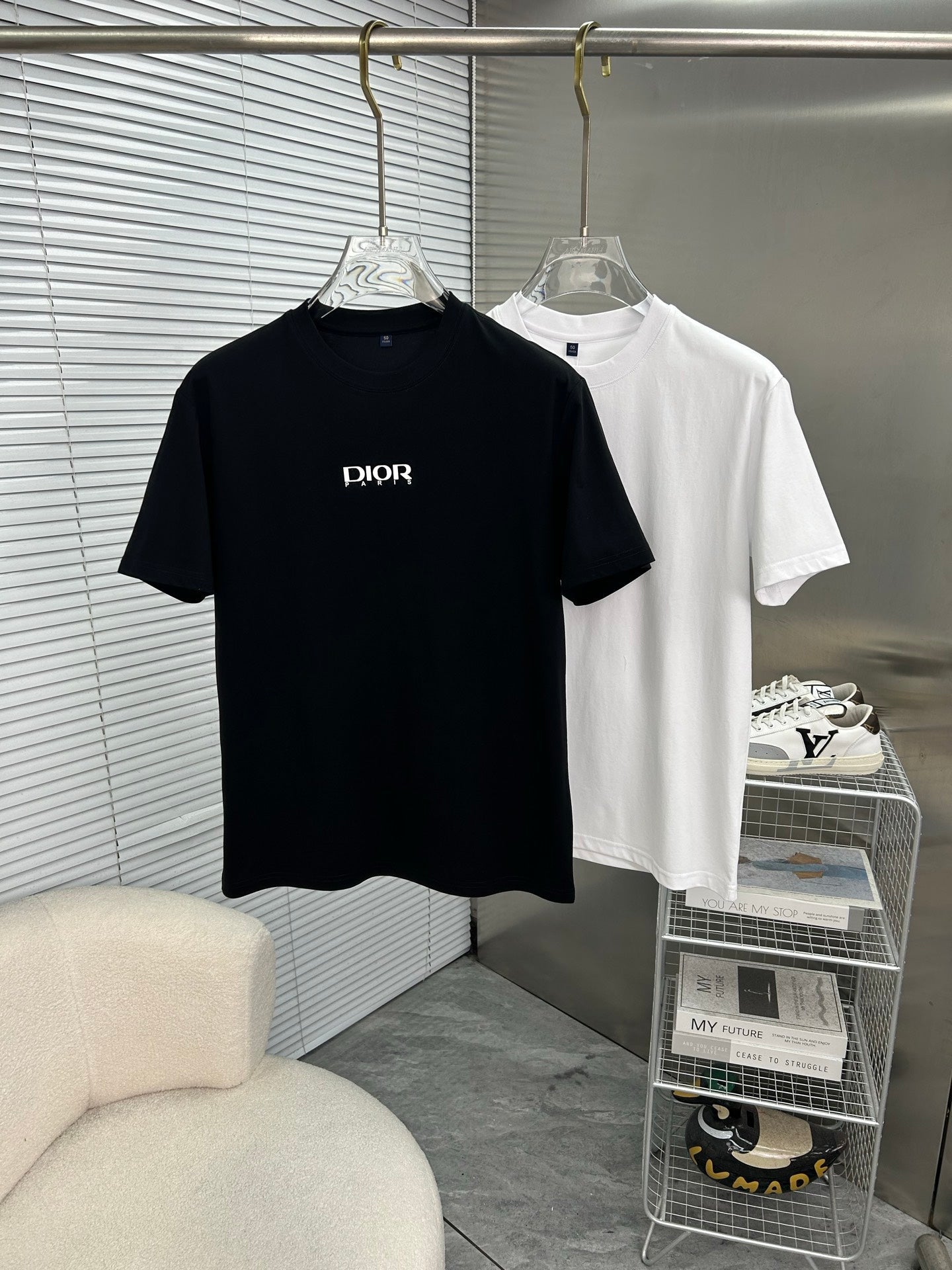 CD 2026 Short Sleeve T-Shirt Black White Cotton 317014