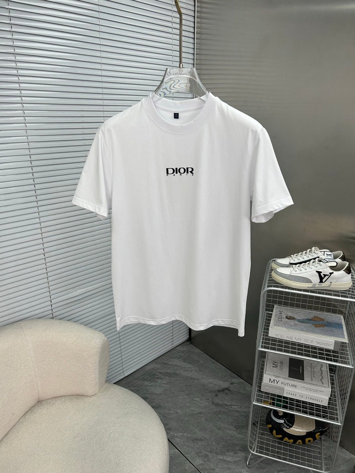 CD 2026 Short Sleeve T-Shirt Black White Cotton 317014