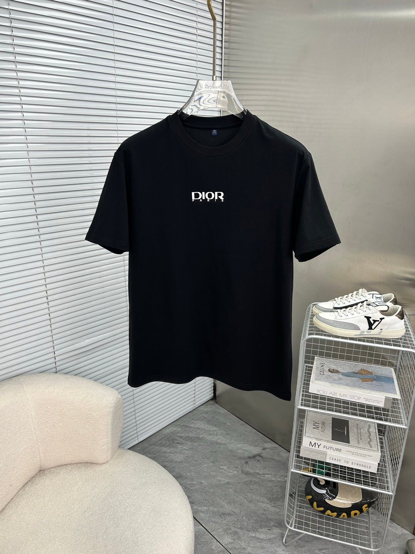 CD 2026 Short Sleeve T-Shirt Black White Cotton 317014