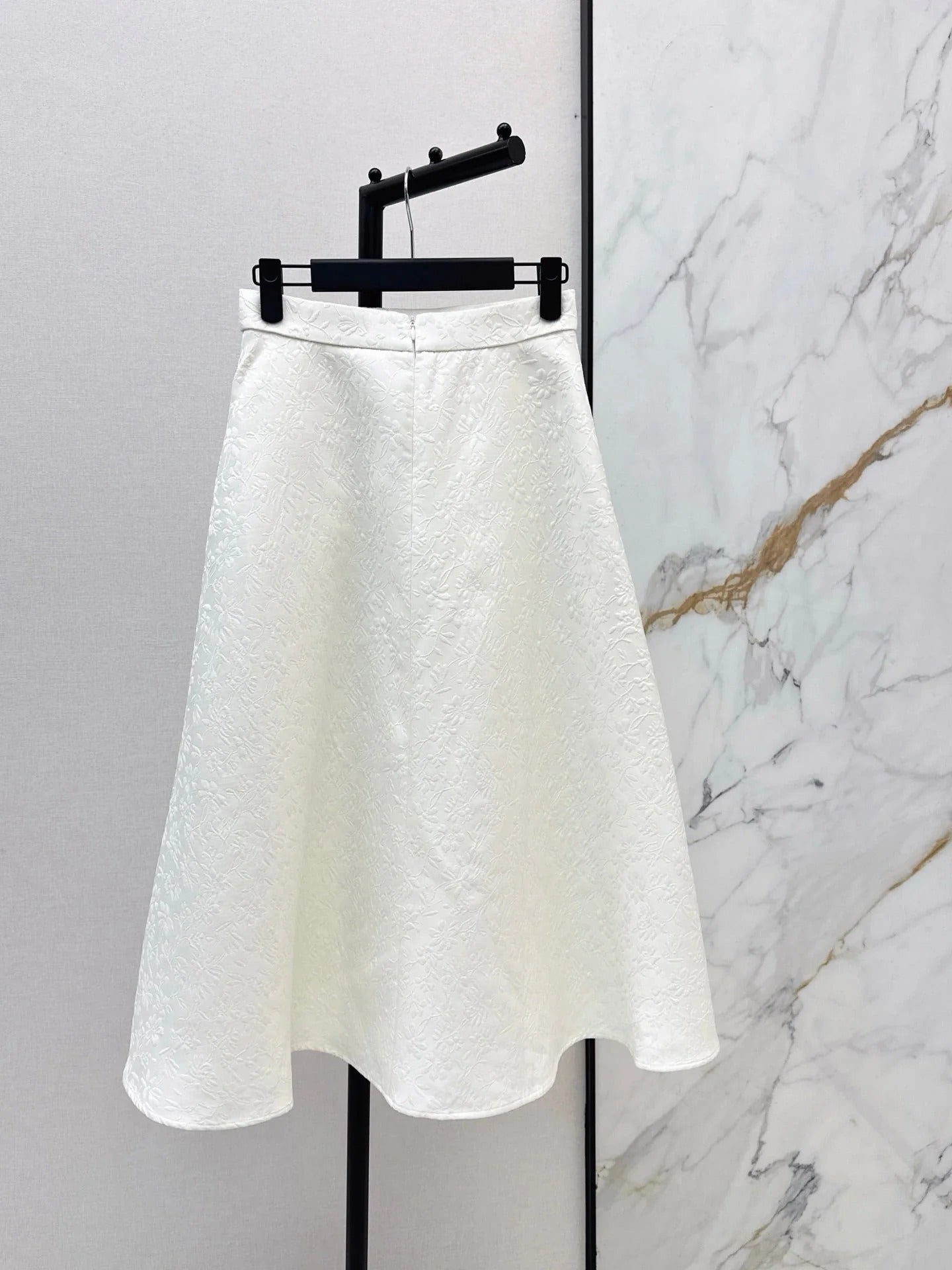 DIOR 25S WHITE FLARED SKIRT 514