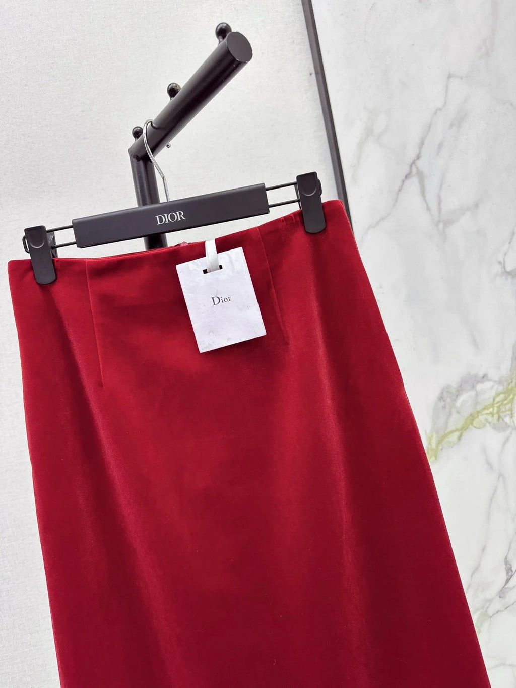 DIOR 25S LONG VELVET MIDI SKIRT 521