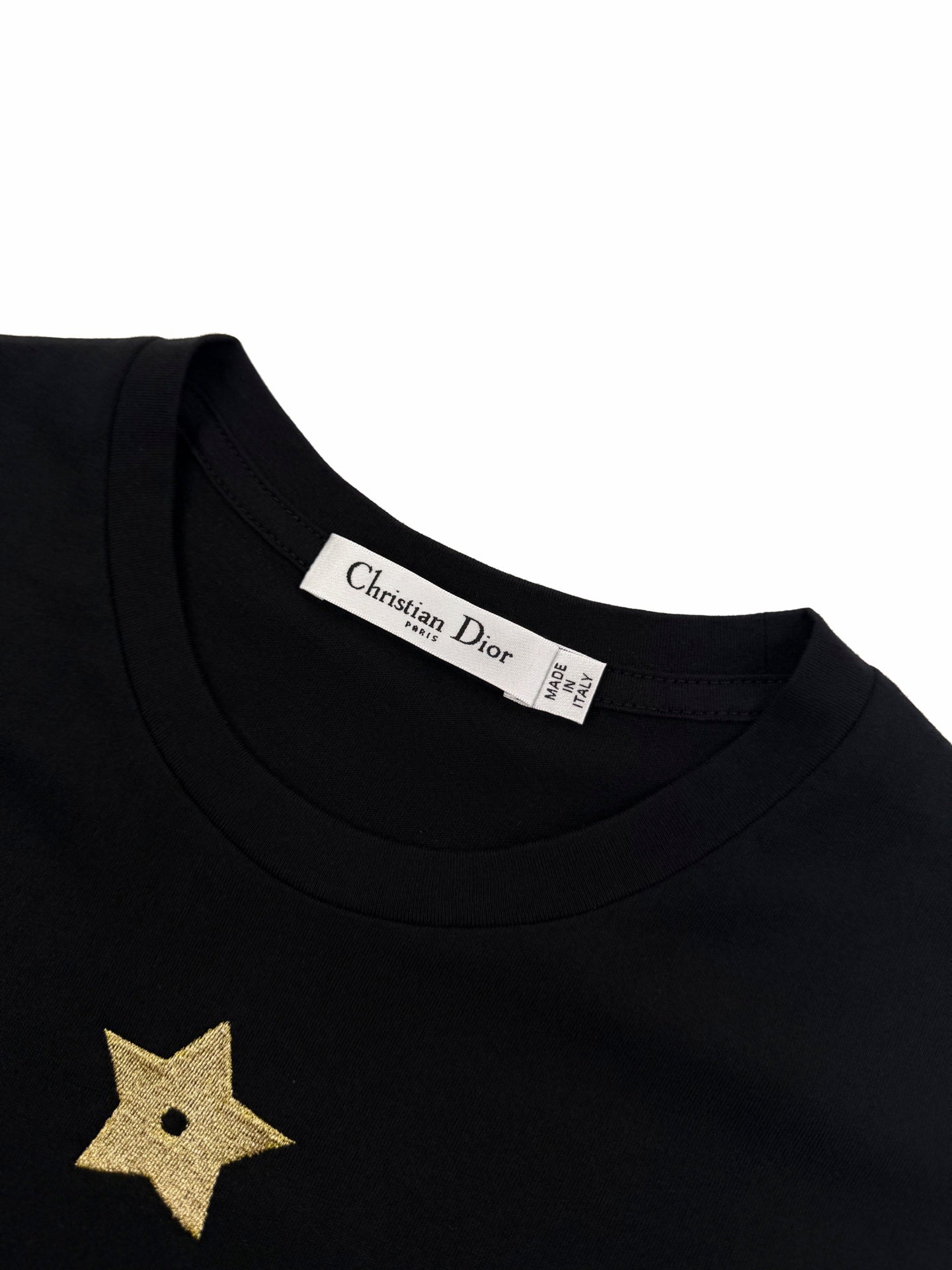 2026 Women’s CD Lucky Star Embroidered Short-Sleeved T-Shirt (DD127)